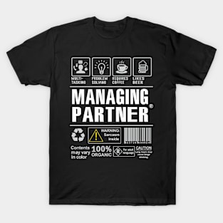 Managing Partner Shirt Funny Gift Idea For Managing Partner multi-task T-Shirt